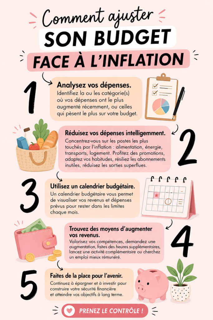 Femme ajustant son budget avec un ordinateur et un carnet