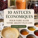 Une cuisine avec des ingrédients frais, économes et bien organisés.