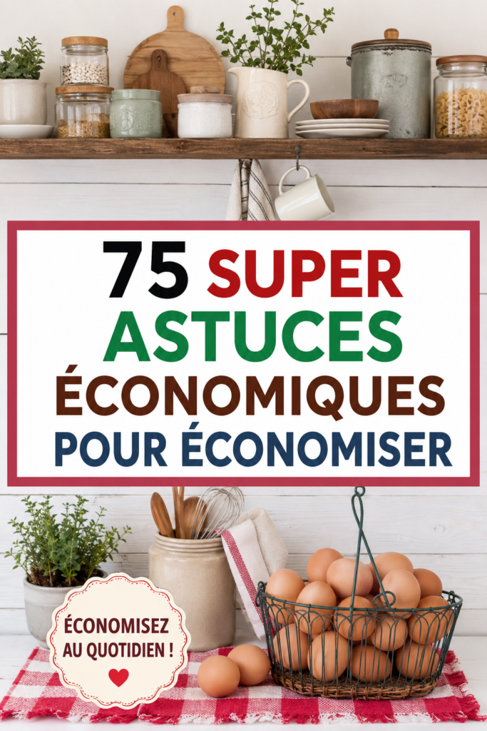 Image illustrant des astuces d'économie pour le quotidien, mettant en avant des conseils pratiques.