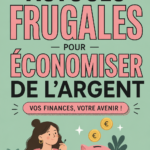 Femme souriante entourée d'économies et de moyens de dépenser moins.