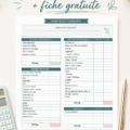 Illustration d'une famille discutant de leur budget avec des outils de gestion financière