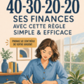 Illustration d'une méthode de budget illustrant la règle 40-30-20-10 pour une gestion financière efficace.