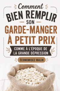 Garde-manger bien rempli avec des aliments variés et économiques