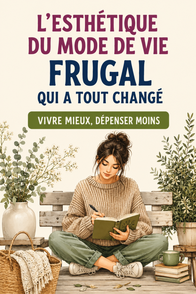 Femme souriante organisant un repas frugal avec des ingrédients simples et sains