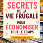 Femme souriante en train de planifier son budget avec un carnet et un stylo, illustrant la vie frugale.