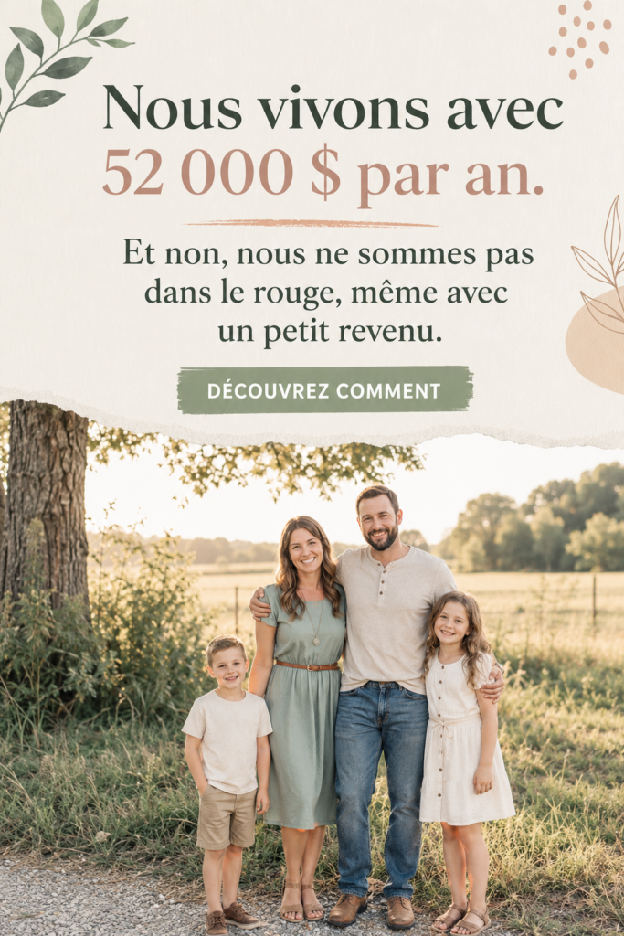 Femme souriante dans son salon, représentant une vie épanouie avec un budget modeste.