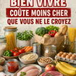 Illustration d'une femme appliquant des conseils pour vivre mieux sans dépenser beaucoup.