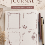 Page de bullet journal colorée avec des illustrations et des notes