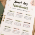 Un bullet journal minimaliste ouvert avec des pages soigneusement organisées