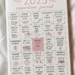 Une carte bingo colorée pour 2025 avec des objectifs journaling.