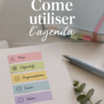 Femme utilisant un agenda pour organiser sa semaine