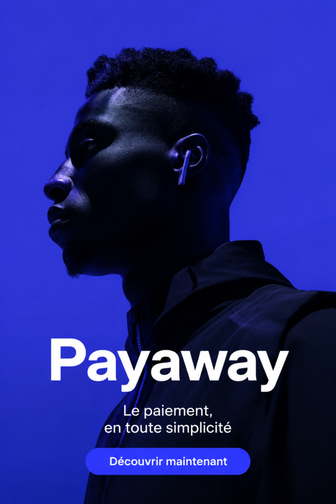 Logo de Payaway sur fond coloré, représentant une fintech moderne