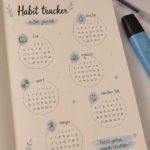 Une page de bullet journal avec un habit tracker coloré et organisé