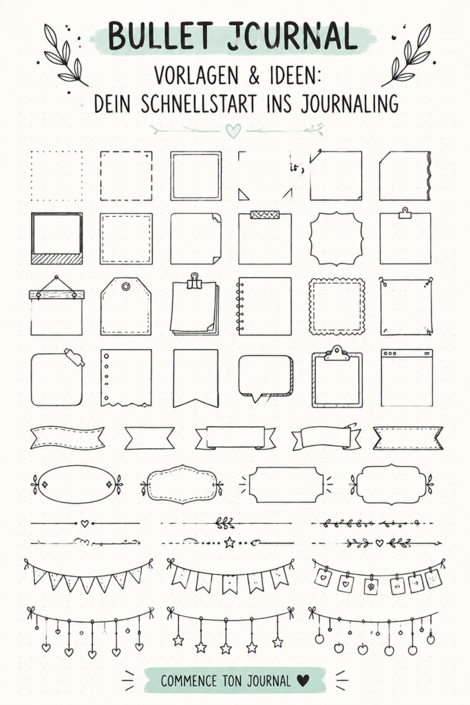 Un Bullet Journal joliment décoré avec des pages organisées et colorées