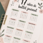 Un bullet journal ouvert avec des pages colorées et des annotations inspirantes.