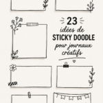 Journaux remplis de doodles colorés et créatifs