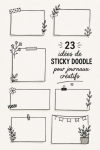 Journaux remplis de doodles colorés et créatifs