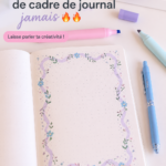 Un joli cadre décoratif avec un journal intime à l'intérieur sur une table en bois.