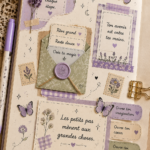 Carnet interactif illustré avec des dessins de papillons colorés