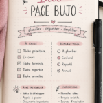 Une main feuilletant un bullet journal avec des page créatives.
