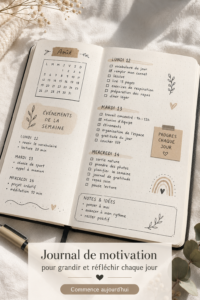 Une femme souriante en train d'écrire dans son journal de motivation à l'extérieur.
