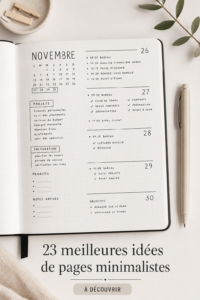Mise en page minimaliste avec des éléments de décoration simple.