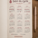 Femme utilisant une application pour suivre son cycle menstruel