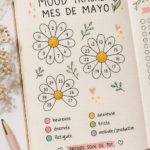 Mood tracker coloré et personnalisé sur un bureau