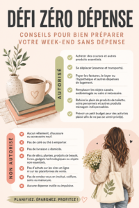 Une femme souriante planifiant un week-end sans dépenses avec des amis.