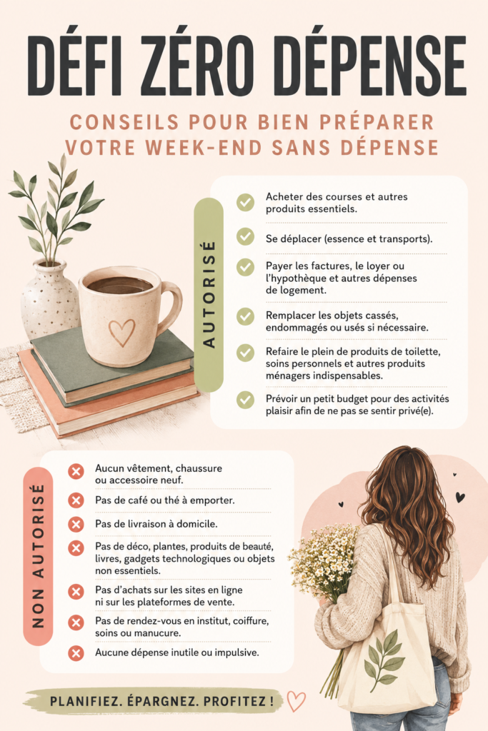 Une femme souriante planifiant un week-end sans dépenses avec des amis.