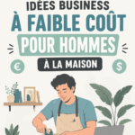 Une femme souriante travaillant sur son ordinateur à domicile, entourée de fournitures de bureau.