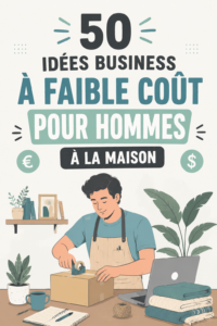 Une femme souriante travaillant sur son ordinateur à domicile, entourée de fournitures de bureau.
