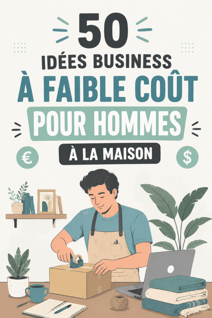Une femme souriante travaillant sur son ordinateur à domicile, entourée de fournitures de bureau.