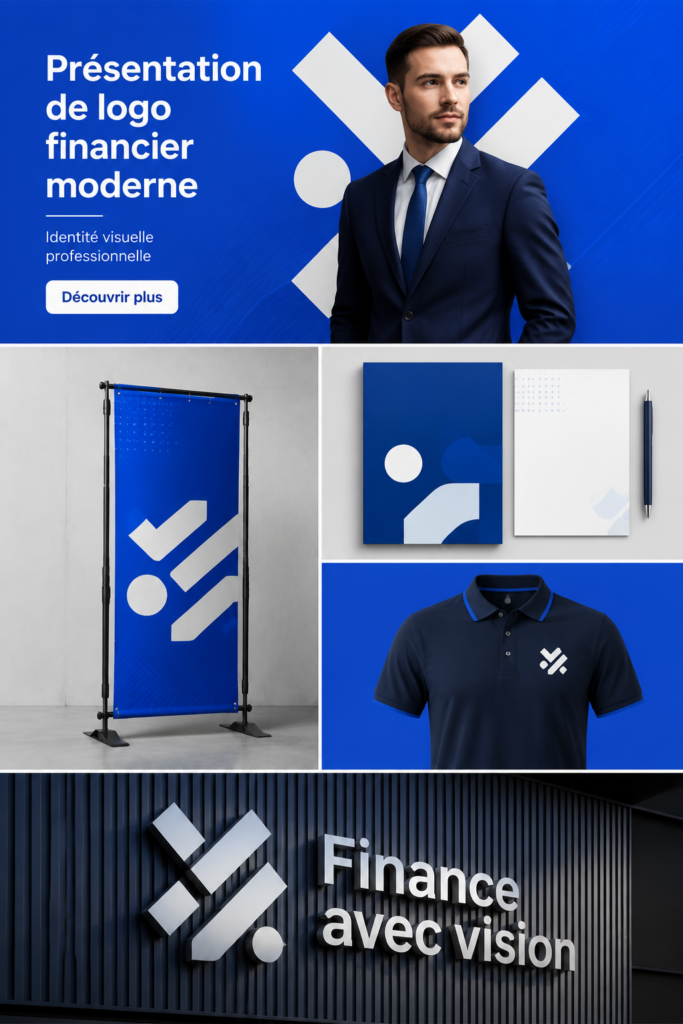 Un logo moderne aux lignes épurées et colorées représentant une entreprise dynamique.