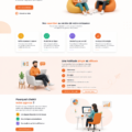 Exemple de design de landing page moderne et engageant.