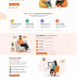Exemple de design de landing page moderne et engageant.
