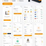 Un design UI moderne pour une application de crypto-monnaie affichant des graphiques de prix et d'engagement des utilisateurs.