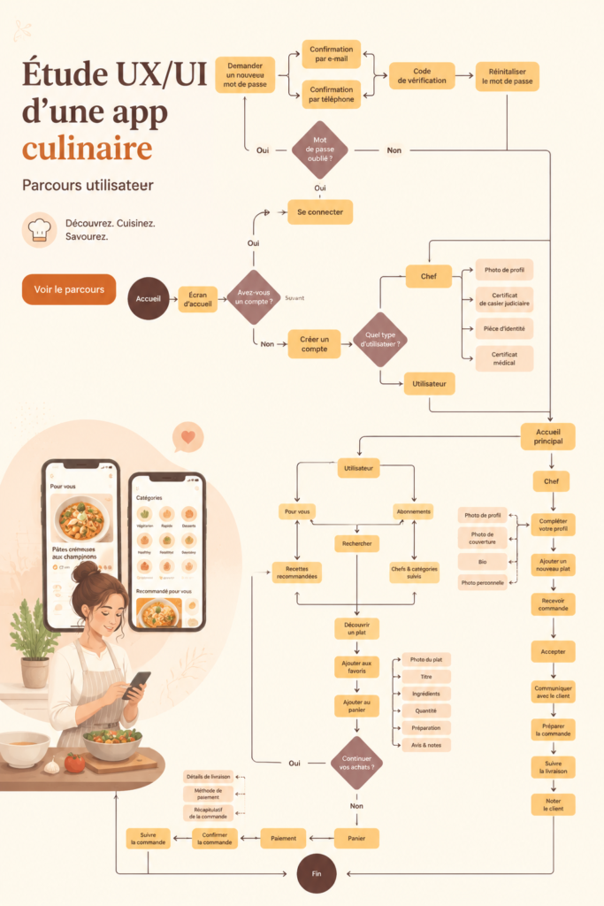 étude d'une interface utilisateur d'application culinaire
