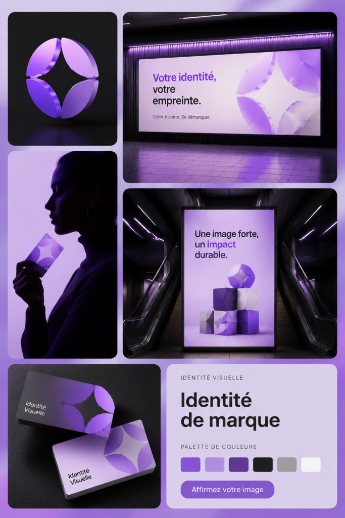 Une banque moderne avec une identité visuelle forte et accueillante.
