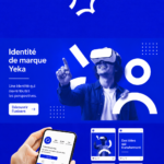 Identité de marque Yeka illustrée par un design visuel distinctif et moderne.
