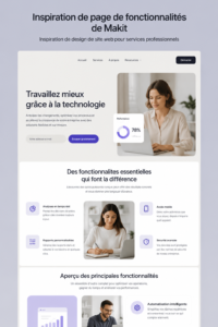 Design de page de services professionnels inspirants et attrayants