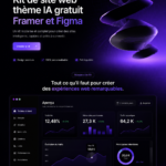 Femme créant un site web à l'aide d'un kit AI gratuit sur ordinateur