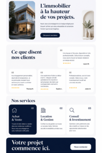 Kit UI gratuit pour site immobilier affichant plusieurs modèles modernes