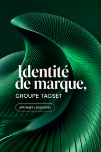 Un logo coloré représentant une marque créative avec une typographie moderne.