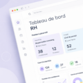 Outils modernes de gestion RH sur un bureau avec un ordinateur et des fichiers