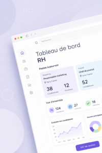 Outils modernes de gestion RH sur un bureau avec un ordinateur et des fichiers