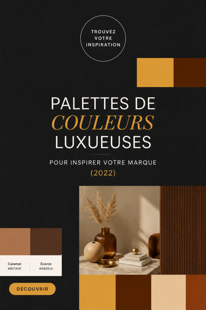 Vue d'ensemble de palettes de couleurs raffinées pour le branding