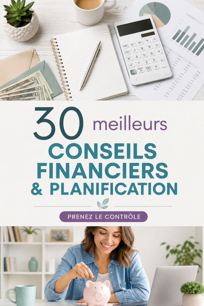 Femme souriante consultant son budget financier avec un ordinateur