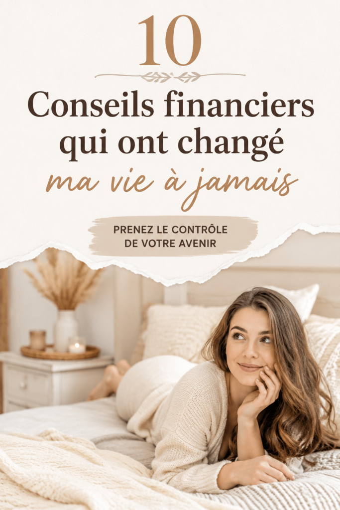 Femme souriante consultante un budget financier sur une table avec un carnet et un ordinateur.