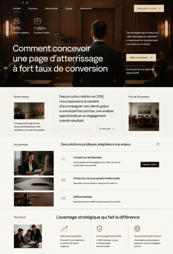 Page d'atterrissage efficace pour augmenter les conversions